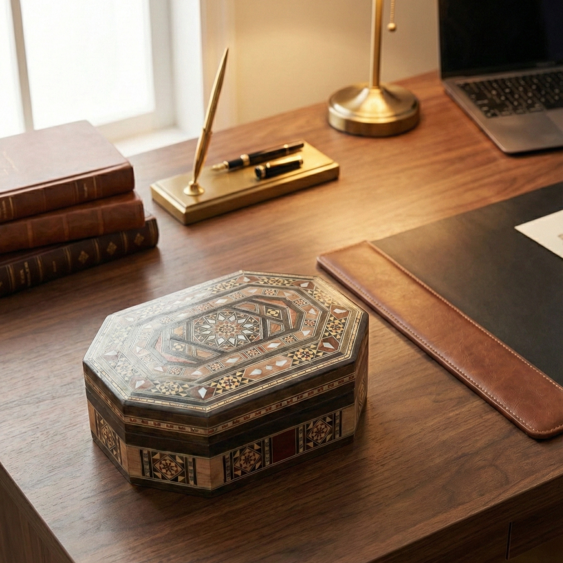 The Damascene Marquetry Jewellery Box