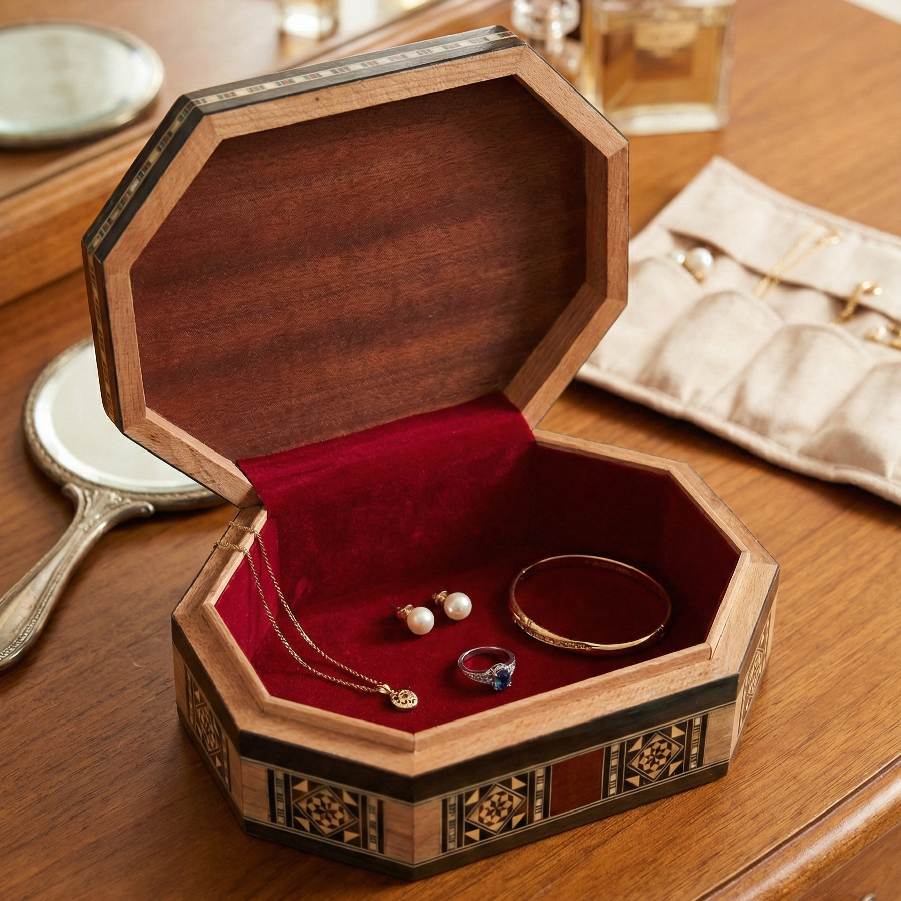 The Damascene Marquetry Jewellery Box