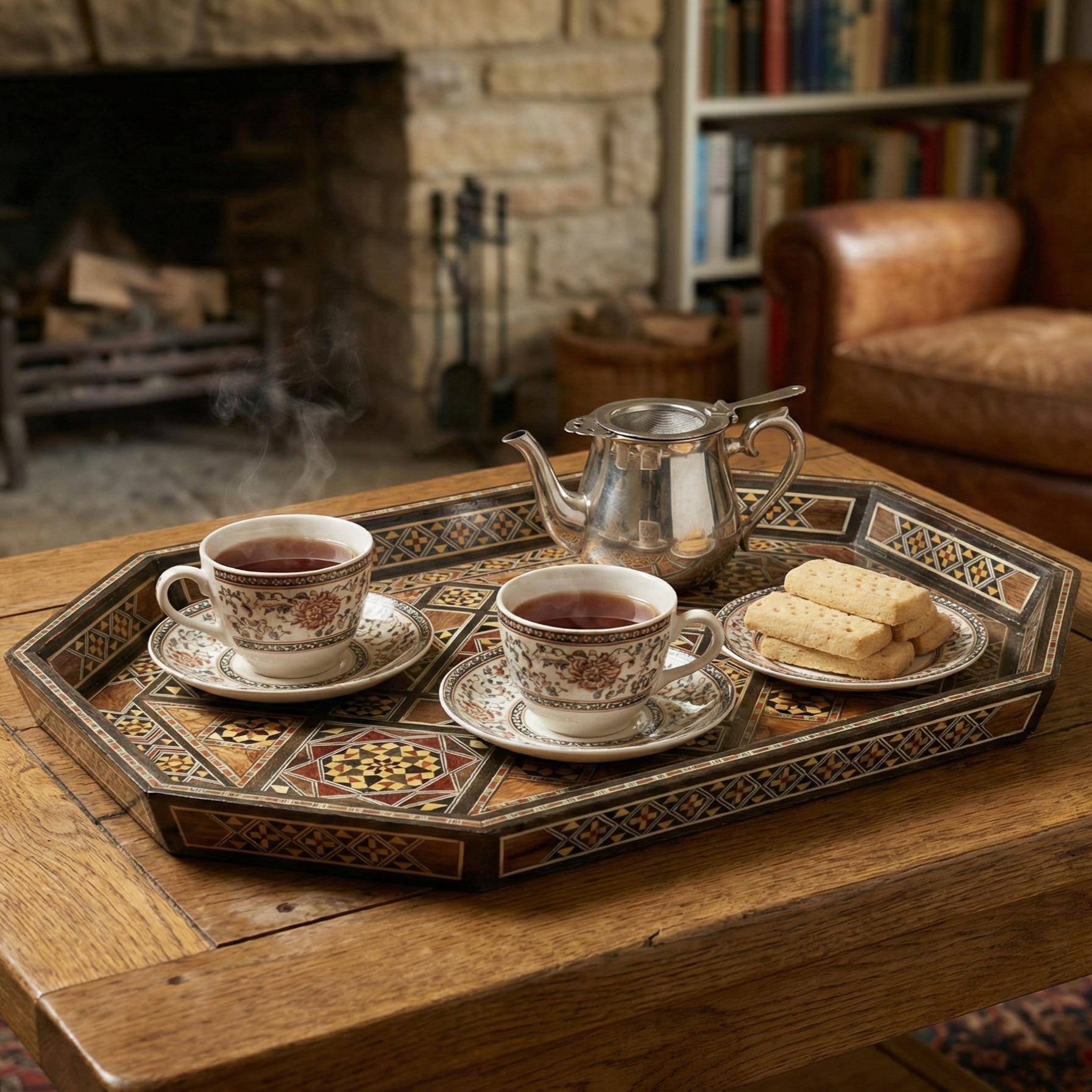 The Signature Walnut Oval Tray Set