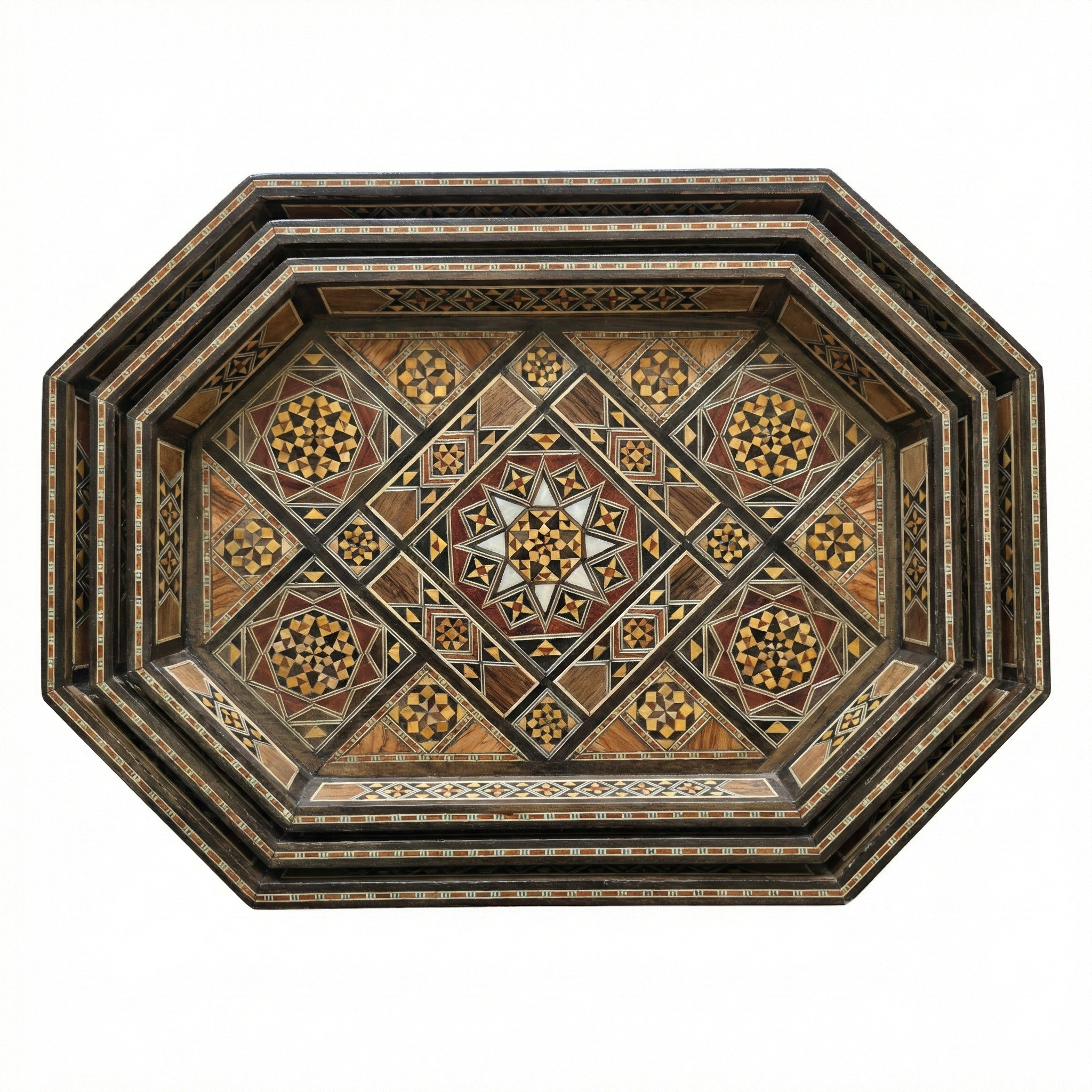 The Signature Walnut Oval Tray Set