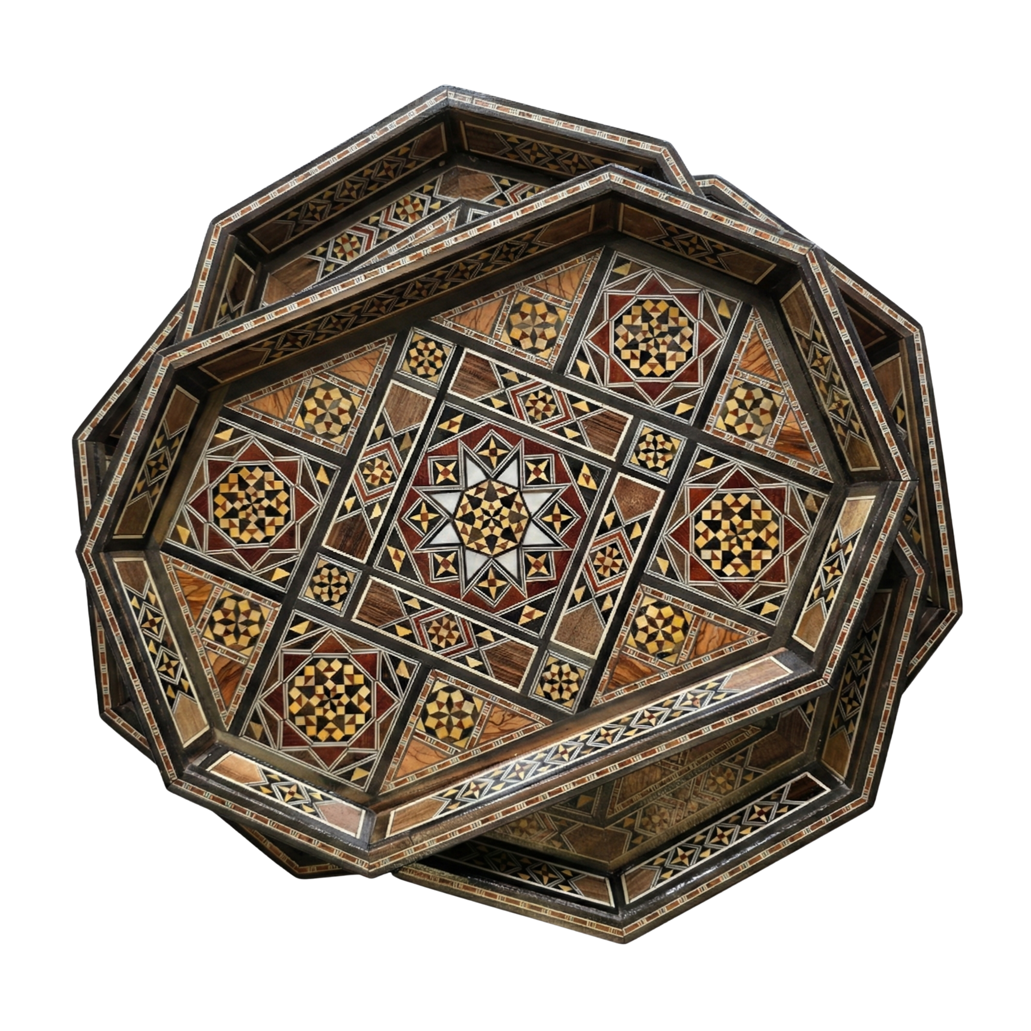 The Signature Walnut Oval Tray Set